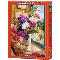 CASTORLAND C-104444-2 Still Life with Hydrangeas, Puzzle 1000 Teile von CASTORLAND
