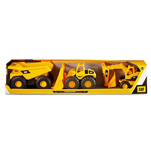 Caterpillar - Set mit 3 Fahrzeugen, 25 cm – LKW Benne, Bagger und Frontlader, Gelb Caterpillar - Set mit 3 Fahrzeugen, 25 cm – LKW Benne, Bagger und Frontlader, Gelb von Caterpillar