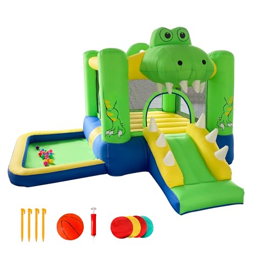 CATCHLUCK Aufblasbare Hüpfburg mit Rutsche, Kinder Hüpfburg Bouncy Castle mit Kletterwand, Basketballkorb, Springen für Indoor, Outdoor, 290x254x150cm CATCHLUCK Aufblasbare Hüpfburg mit Rutsche, Kinder Hüpfburg Bouncy Castle mit Kletterwand, Basketballkorb, Springen für Indoor, Outdoor, 290x254x150cm von CATCHLUCK