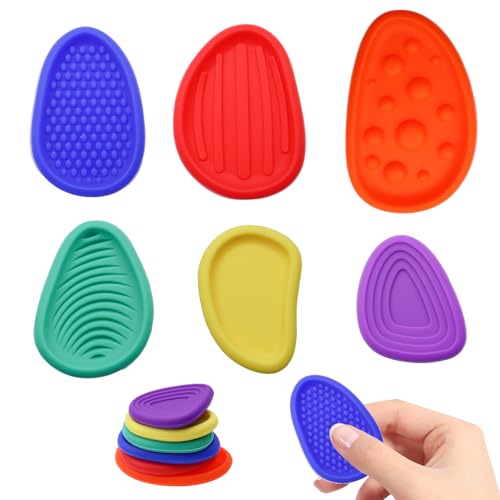 CATELL 12 Stücke Fidget Toys Sensory Stones, Silikon Sensorische Steine Stressabbau Spielzeug Sensorische Stone Emotional Beruhigendes Spielzeug Stones Sensory Toys für Stress Adhs Angst Autismus CATELL 12 Stücke Fidget Toys Sensory Stones, Silikon Sensorische Steine Stressabbau Spielzeug Sensorische Stone Emotional Beruhigendes Spielzeug Stones Sensory Toys für Stress Adhs Angst Autismus von CATELL