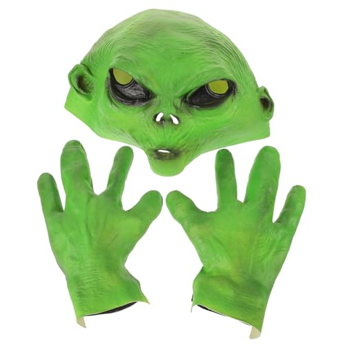 CATIEBYE Realistische Alien-maske Mit Handschuhen Halloween-kostüm Einzigartiges Design Für Erwachsene CATIEBYE Realistische Alien-maske Mit Handschuhen Halloween-kostüm Einzigartiges Design Für Erwachsene von CATIEBYE
