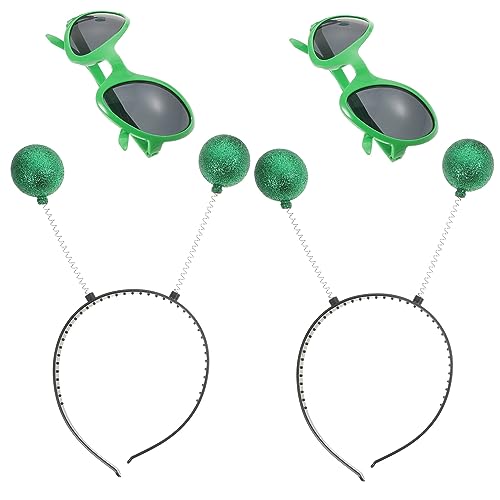 CATIEBYE 2 Sätze Teiliges Cosplay Haarreif mit Grüner Brille Dekorativer Kopfschmuck für Festival Karneval Rave Party Vielseitiger Haarschmuck für Damen und Kostümfeiern CATIEBYE 2 Sätze Teiliges Cosplay Haarreif mit Grüner Brille Dekorativer Kopfschmuck für Festival Karneval Rave Party Vielseitiger Haarschmuck für Damen und Kostümfeiern von CATIEBYE