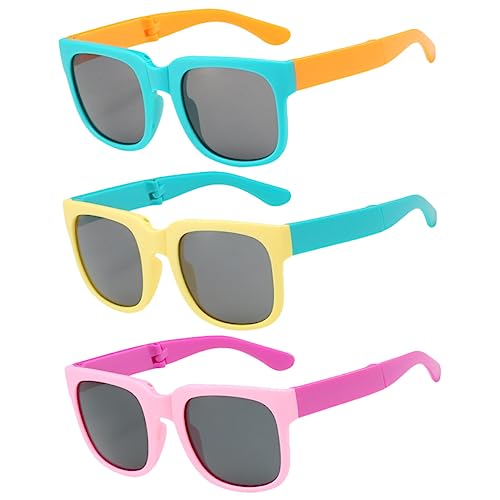 CATIEBYE 3Paare Sonnenbrille Faltbare Dekorative Sonnenbrillen für Jungen für Strand Freizeitaktivitäten Leicht Stylisch CATIEBYE 3Paare Sonnenbrille Faltbare Dekorative Sonnenbrillen für Jungen für Strand Freizeitaktivitäten Leicht Stylisch von CATIEBYE
