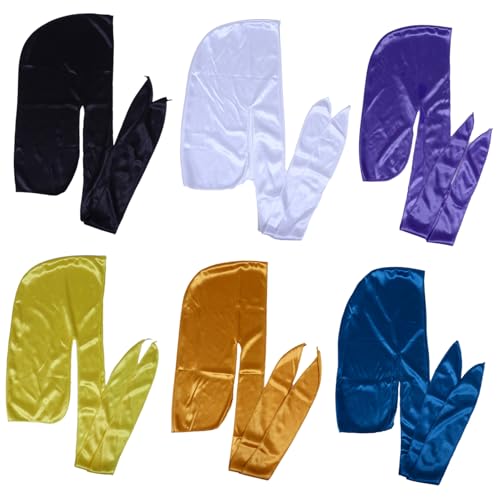 CATIEBYE 6 Stück Teiliges Piraten Kopftücher aus Dickem Glänzendem Polyester Lange Stirnbänder für Damen und Herren Unisex Vielseitig für Cosplay Party und Alltag Geeignet CATIEBYE 6 Stück Teiliges Piraten Kopftücher aus Dickem Glänzendem Polyester Lange Stirnbänder für Damen und Herren Unisex Vielseitig für Cosplay Party und Alltag Geeignet von CATIEBYE