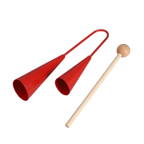 CATIEBYE Agogo Glockenspielzeug, Orff-schlaginstrumente Für Kinder Mit Holzstab, Doppelglocke, Traditionelles Handschlaginstrument, Musikspielzeug Für Kinder, Ideal Zum Erlernen Von Musik CATIEBYE Agogo Glockenspielzeug, Orff-schlaginstrumente Für Kinder Mit Holzstab, Doppelglocke, Traditionelles Handschlaginstrument, Musikspielzeug Für Kinder, Ideal Zum Erlernen Von Musik von CATIEBYE