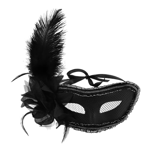 CATIEBYE Damen-maske Aus Schwarzer Spitze, Maskerade, Kostüm-maske, Party-kostüm-maske, Gefiederte Maskerade-maske Für Halloween, Party, Cosplay CATIEBYE Damen-maske Aus Schwarzer Spitze, Maskerade, Kostüm-maske, Party-kostüm-maske, Gefiederte Maskerade-maske Für Halloween, Party, Cosplay von CATIEBYE
