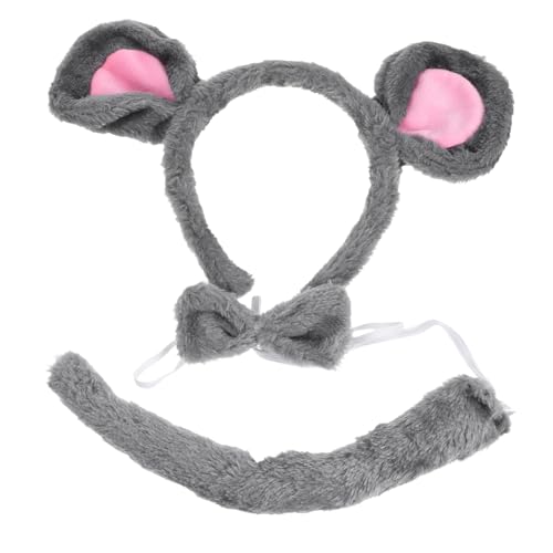 CATIEBYE Dreiteiliges Kostüm Set Damen mit Weichem Plüsch Ohren Haarreif und Schleife Tierisches Partyzubehör für Halloween Karneval und Kostümpartys CATIEBYE Dreiteiliges Kostüm Set Damen mit Weichem Plüsch Ohren Haarreif und Schleife Tierisches Partyzubehör für Halloween Karneval und Kostümpartys von CATIEBYE