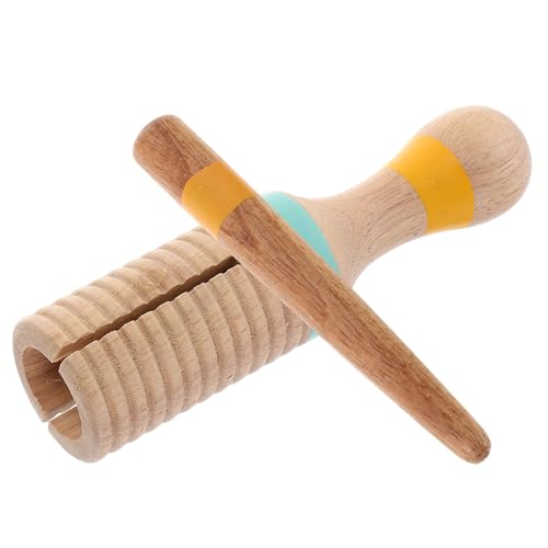 CATIEBYE Guiro-Instrument, hölzernes Musik-Schlaginstrument für die frühe Erziehung, verbessert die musikalischen Fähigkeiten für den Kindergarten und den Heimgebrauch von CATIEBYE