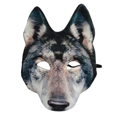 CATIEBYE Halloween Werwolf Maske Tiermaske Für Erwachsene Realistische Wolf Cosplay Anziehmaske Gruselige Wolf Maske Für Halloween Party Kostüm Events von CATIEBYE