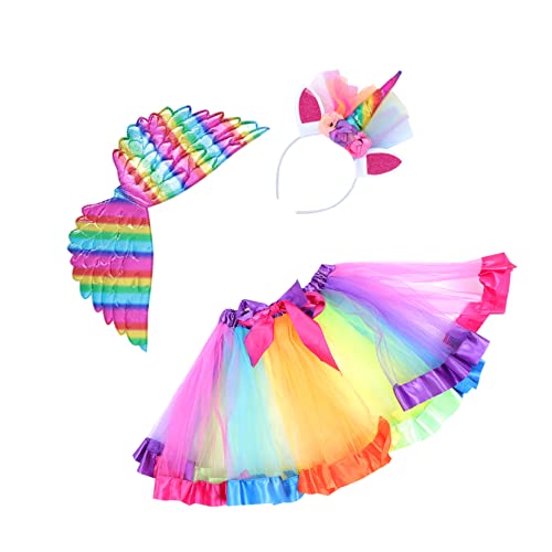 CATIEBYE Einhorn-stirnband für Jungen und Mädchen Cosplay Auftritt Stoffrock Feenflügel-set Partykleidung für Kinder CATIEBYE Einhorn-stirnband für Jungen und Mädchen Cosplay Auftritt Stoffrock Feenflügel-set Partykleidung für Kinder von CATIEBYE