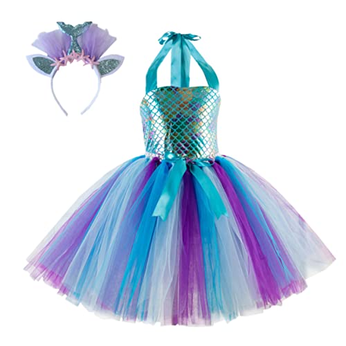 CATIEBYE Meerjungfrau Kostüm Kleid Jahre Atmungsaktive Meshqualität Weicher Party und Cosplay Rock für Mädchen Haarschmuck für Geburtstag und Bühnenauftritte CATIEBYE Meerjungfrau Kostüm Kleid Jahre Atmungsaktive Meshqualität Weicher Party und Cosplay Rock für Mädchen Haarschmuck für Geburtstag und Bühnenauftritte von CATIEBYE