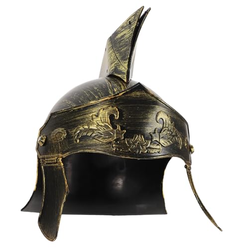 CATIEBYE Römischer Gladiatorenhelm Für Cosplay Goldener Ritterhelm Für Erwachsene Für Halloween Karneval Mittelalter Veranstaltungen von CATIEBYE