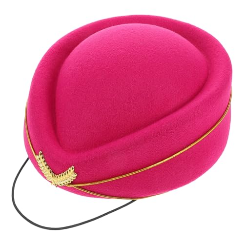 CATIEBYE Stewardess Mütze Damen Cosplay Kostümhut Filz Einheitsgröße Stilvolles Design Vielseitig Kombinierbar für Kostümpartys Flugbegleiterinnen Accessoire CATIEBYE Stewardess Mütze Damen Cosplay Kostümhut Filz Einheitsgröße Stilvolles Design Vielseitig Kombinierbar für Kostümpartys Flugbegleiterinnen Accessoire von CATIEBYE