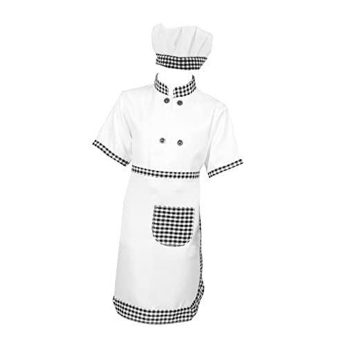 CATIEBYE Unisex Kochkostüm mit Schürze und Kochmütze Rollenspiel Outfit für Kleine Chefköche für Kindergeburtstag und Besondere Anlässe CATIEBYE Unisex Kochkostüm mit Schürze und Kochmütze Rollenspiel Outfit für Kleine Chefköche für Kindergeburtstag und Besondere Anlässe von CATIEBYE