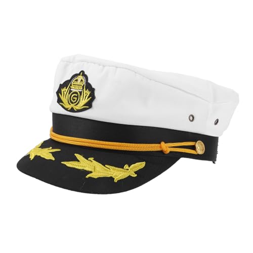 CATIEBYE Verstellbare Baumwoll Kapitänsmütze Erwachsene Atmungsaktive Matrosenmütze mit Gesticktem Muster Leichter Segler Hut für Cosplay Kostüm und Themenpartys Geeignet für Verschiedene CATIEBYE Verstellbare Baumwoll Kapitänsmütze Erwachsene Atmungsaktive Matrosenmütze mit Gesticktem Muster Leichter Segler Hut für Cosplay Kostüm und Themenpartys Geeignet für Verschiedene von CATIEBYE