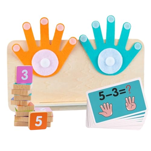 Lernspielzeug Montessori zum zählen lernen bis 10 und rechnen für Kinder von 3-6 Jahren, Fingerzählen, Entwicklung, Geschenk für Mädchen und Jungen, Pädagogisches Mathe Spiel aus Holz mit Zahlen Lernspielzeug Montessori zum zählen lernen bis 10 und rechnen für Kinder von 3-6 Jahren, Fingerzählen, Entwicklung, Geschenk für Mädchen und Jungen, Pädagogisches Mathe Spiel aus Holz mit Zahlen von CAVERZ
