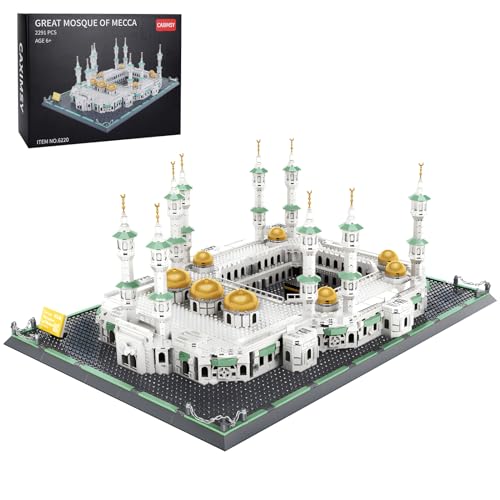 CAXIMSY Große Moschee von Mekka Bausteine Set Islamische Masjid Kappa Architektur Modell Spielzeug Muslim Eid Geschenke für Kinder Erwachsene 2291 Stücke von CAXIMSY