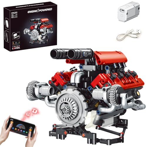 CAXIMSY v8 Techinic Motor bausatz Bausteine Spielzeug,APP Motor Bausatz Auto Klemmbausteine Technik Modell Enthält Acht-Zylinder und Batteriekasten 665 Pcs CAXIMSY v8 Techinic Motor bausatz Bausteine Spielzeug,APP Motor Bausatz Auto Klemmbausteine Technik Modell Enthält Acht-Zylinder und Batteriekasten 665 Pcs von CAXIMSY