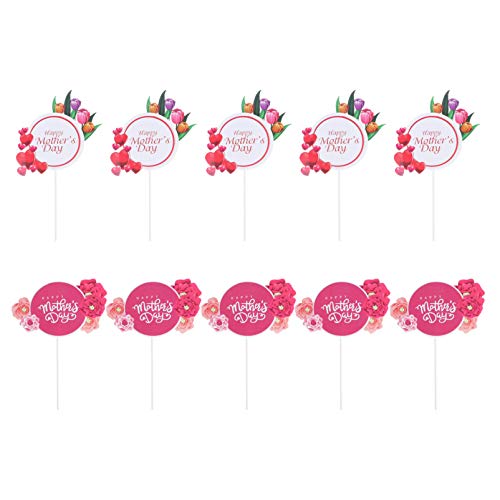 CAXUSD 10er-packung Muttertags-kuchen-einlegekarten Elegante Kuchen-einlegekarten Rote Folie Kuchendekorationen Für Geburtstagsfeiern CAXUSD 10er-packung Muttertags-kuchen-einlegekarten Elegante Kuchen-einlegekarten Rote Folie Kuchendekorationen Für Geburtstagsfeiern von CAXUSD