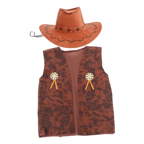 CAXUSD 1 Satz Cowboykostüm Für Herren Western-kostüm Zubehör Halloween-kostüm Bequem Für Partys Und Festivals CAXUSD 1 Satz Cowboykostüm Für Herren Western-kostüm Zubehör Halloween-kostüm Bequem Für Partys Und Festivals von CAXUSD