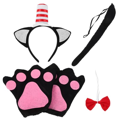 CAXUSD 1 Satz Einzigartiges Katzen Headband für Halloween Weiche Handschuhe Fliege und für Themenpartys Festlichkeiten Kreative Fotoshootings CAXUSD 1 Satz Einzigartiges Katzen Headband für Halloween Weiche Handschuhe Fliege und für Themenpartys Festlichkeiten Kreative Fotoshootings von CAXUSD