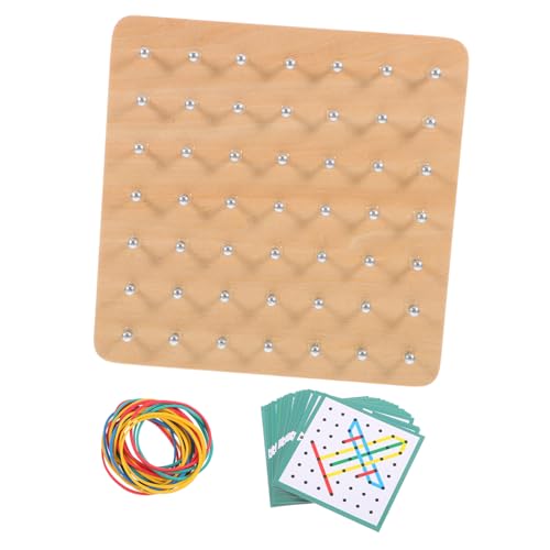 CAXUSD 1 Satz Grafisches Nagelbrett Mathematisches Geoboard Geometrie-lernwerkzeug Geoboard Für Frühes Lernen Pädagogisches Geoboard- Pädagogische Stütze Für Weiß Holz von CAXUSD