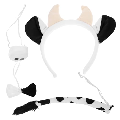 CAXUSD 1 Satz Halloween-tierkostüm Kuhkostüm Cosplay-tierkostüm Tierstirnband Halloween-cosplay-zubehör Halloween Kostümprop Kindergartenkostüm Stirnband Mit Kuhohren Schwamm von CAXUSD