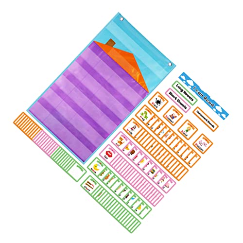 CAXUSD Mha-Poster 1 Satz Lehrmittel für die englische Grammatik Kompakte Taschenkarte englische Karten Alphabet Lernhilfen Premium-Taschenkarte kreatives Taschendiagramm tragbar PVC von CAXUSD