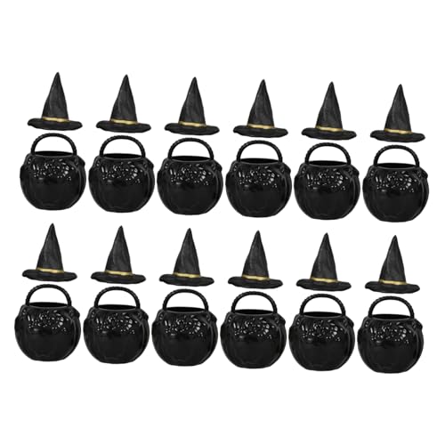 CAXUSD 1 Satz Mini Miniatur Kessel und Hexenhut für Halloween Dekoration Diy Puppenhaus Zubehör für Partys und Festlichkeiten aus Bruchsicherem für Kinderfeiern und Kreative CAXUSD 1 Satz Mini Miniatur Kessel und Hexenhut für Halloween Dekoration Diy Puppenhaus Zubehör für Partys und Festlichkeiten aus Bruchsicherem für Kinderfeiern und Kreative von CAXUSD