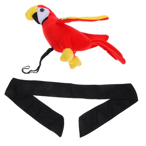 CAXUSD Papagei-Plüsch für Piratenkostüme Schulter-Piratenvogel-Spielzeug realistisches Stofftier für Halloween und Party- CAXUSD Papagei-Plüsch für Piratenkostüme Schulter-Piratenvogel-Spielzeug realistisches Stofftier für Halloween und Party- von CAXUSD