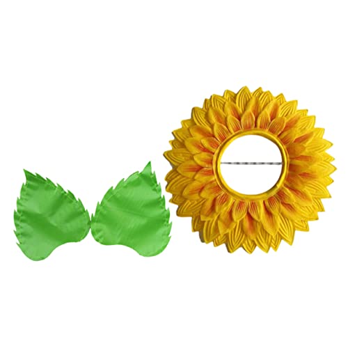 CAXUSD 1 Satz Sonnenblumenkopfbedeckung Halloween-Kopfbedeckung Festivalstirnband Bienenkostüm Für Mädchen Bezaubernde Armbänder Sonnenblume Kopfstück Sonnenblumenköpfe Seidentuch von CAXUSD