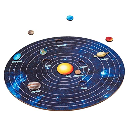 CAXUSD 1 Satz Sonnensystem-Puzzle Rätsel Spielzeug Planeten Für Kinder Weltraumpuzzle Aus Holz Sonnensystemmodell Für Kinder Puzzle Für Kinder Kosmischer Planet Hölzern Kleinkind Platz von CAXUSD