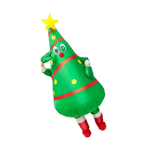 CAXUSD Ganzkörperanzug 1Stk aufblasbarer weihnachtsbaum aufblasbare weihnachtsdekoration aufblasbares Kostüm Kleider Weihnachtskostüm zum Aufblasen Partykostüm Marionette schmücken Tuch von CAXUSD