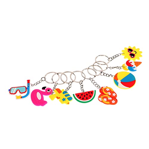 CAXUSD 10 Stk Hawaiianische Schlüsselanhänger im Sommerdesign PVC Schlüsselketten für Strandpartys und Frauen Kreative Dekoration für Taschen und Schlüssel CAXUSD 10 Stk Hawaiianische Schlüsselanhänger im Sommerdesign PVC Schlüsselketten für Strandpartys und Frauen Kreative Dekoration für Taschen und Schlüssel von CAXUSD