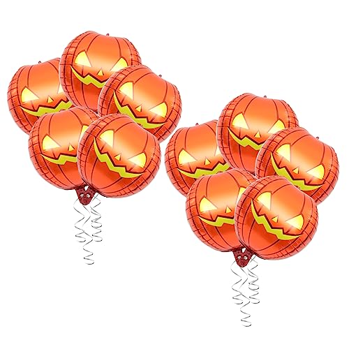 CAXUSD 10 Stück Aufblasbare Kürbisballons Kreative Halloween Dekoration Luftballons für Partys Fotorequisiten Robustes Material für Festliche von CAXUSD