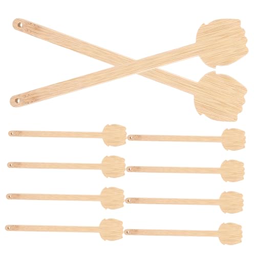 CAXUSD 10 Stück Fächergriff Aus Bambus Fan-bastelstäbchen Diy -fan -handwerk Handwerk Bambusstöcke Stöcke Zum Basteln Fanmaterial Diy Fan Sticks Light Brown von CAXUSD
