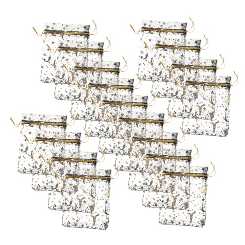CAXUSD 100 Stück Organza-beutel Mit Kordelzug Für Schmuck Hochzeitsgeschenkbeutel Organza-beutel Transparenter Kordelzug Goodie-bags von CAXUSD