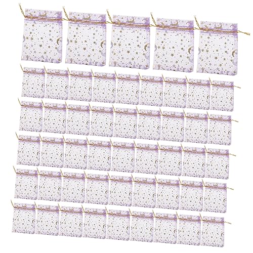 CAXUSD 100 Stück Organzabeutel Für Schmuck Und Leckereien Elegante Geschenktüten Mit Kordelzug Partygeschenktüten von CAXUSD