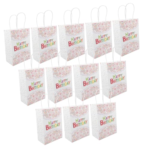 CAXUSD 12 Stück Geschenktüten Snacktüten Goodie Bags Tragetaschen Keksbehälter Geburtstagsparty Geschenktüten Süßigkeitenbeutel Party Süßigkeitentüten Geburtstagsgeschenkbeutel von CAXUSD