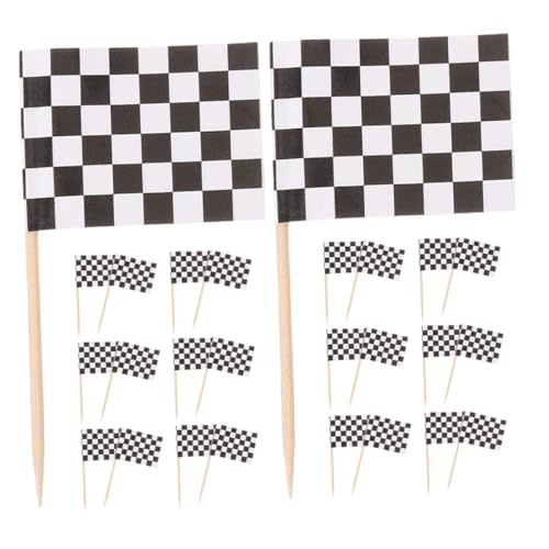 CAXUSD 120 Stück Checkered Racing Flag Cupcake Toppers für Geburtstagsfeiern Renn Themen Party Dekorationen Einfach zu Verwendende Zahnstocher mit Bunten Flaggen für Kuchen und Snacks CAXUSD 120 Stück Checkered Racing Flag Cupcake Toppers für Geburtstagsfeiern Renn Themen Party Dekorationen Einfach zu Verwendende Zahnstocher mit Bunten Flaggen für Kuchen und Snacks von CAXUSD