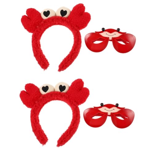 CAXUSD 2 Sets -stirnband Lustige Brille -haarband Plüsch Strandparty-hut Jungen Und Mädchen Hut Neuartiges Kopfbedeckungszubehör von CAXUSD