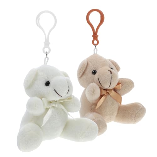 CAXUSD 2er-pack Entzückende Schleifenbär-plüschtiere Hochzeitsbären Für Weiche Minibären Kuscheltiere Schlüsselanhänger CAXUSD 2er-pack Entzückende Schleifenbär-plüschtiere Hochzeitsbären Für Weiche Minibären Kuscheltiere Schlüsselanhänger von CAXUSD