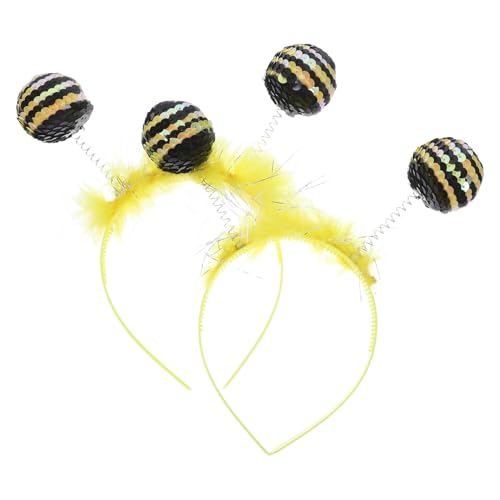 CAXUSD 2 Stück Festliche Party Haarzubehör Cosplay-Kopfschmuck Feiertagsstirnbänder für Mädchen Party-Haar-Accessoire Partyzubehör Bienen-Party-Haarreifen Tuch Yellow CAXUSD 2 Stück Festliche Party Haarzubehör Cosplay-Kopfschmuck Feiertagsstirnbänder für Mädchen Party-Haar-Accessoire Partyzubehör Bienen-Party-Haarreifen Tuch Yellow von CAXUSD