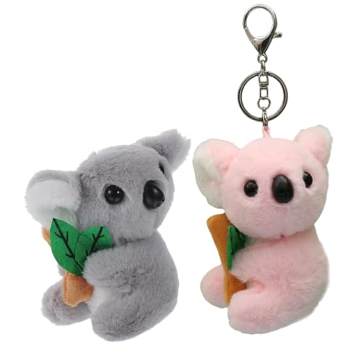 CAXUSD 2 Stück Flauschige Koala Schlüsselanhänger mit Anhänger Kuscheltier Keyrings für Rucksack Handtasche Schulranzen Praktische Kleine Schlüsselringe für Einfache Organisation CAXUSD 2 Stück Flauschige Koala Schlüsselanhänger mit Anhänger Kuscheltier Keyrings für Rucksack Handtasche Schulranzen Praktische Kleine Schlüsselringe für Einfache Organisation von CAXUSD