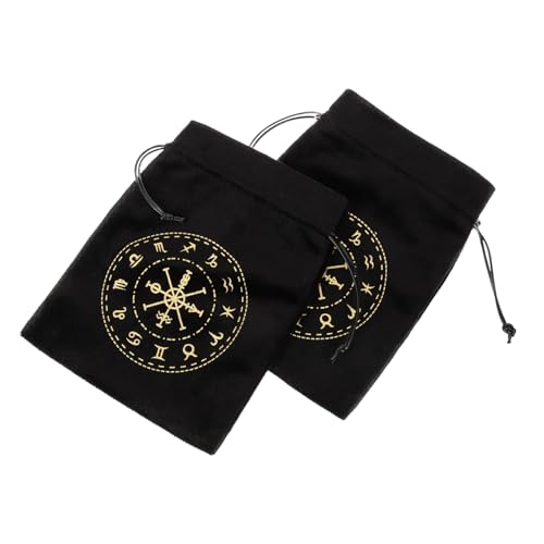 CAXUSD 2 Stück Tarot Karten Aufbewahrungstasche Kordelzugbeutel Lint Material Portabel Für Tarotkarten Schmuck Kosmetik Reise Klein von CAXUSD