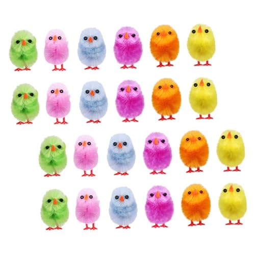CAXUSD 24 Stück Plüschküken Mini Küken Ostern Deko Fuzzy Küken Partygeschenke für Ostern Vielseitige Verwendung für Dekorationen und von CAXUSD