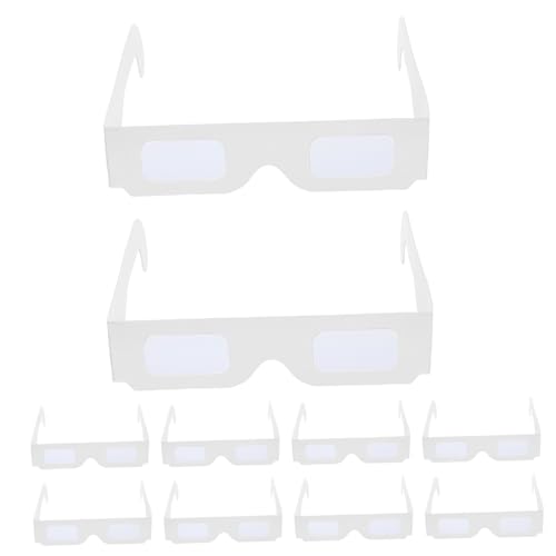 CAXUSD 25 Stück Teiliges Diffractionsbrillen aus Papier Weiße Partybrille mit Regenbogen-effekten Leichtes DIY Festivalzubehör für Kreative Feierlichkeiten und Bunte Lichtshows CAXUSD 25 Stück Teiliges Diffractionsbrillen aus Papier Weiße Partybrille mit Regenbogen-effekten Leichtes DIY Festivalzubehör für Kreative Feierlichkeiten und Bunte Lichtshows von CAXUSD