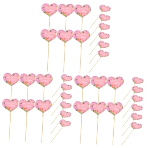 CAXUSD 3 Sätze Torteneinsätze Zum Muttertag Cupcake-topper Cupcake-boxen Alles Zum Geburtstagszeichen Kuchen -toper Liner Tortenaufsatz Für Die Babyparty Kuchen Papier 48 Stück * 3 von CAXUSD