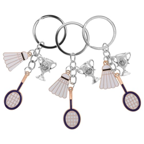 CAXUSD 3 Stück Miniatur Badminton Schläger mit Ball und Trophäe Sportlicher Anhänger für Taschen Schlüssel und für Sportbegeisterte CAXUSD 3 Stück Miniatur Badminton Schläger mit Ball und Trophäe Sportlicher Anhänger für Taschen Schlüssel und für Sportbegeisterte von CAXUSD