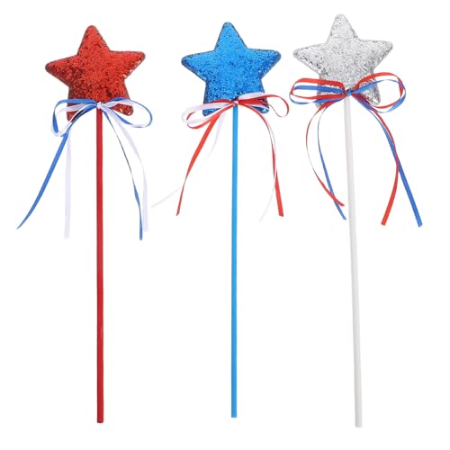 CAXUSD 3 Stück Nationalfeiertagendekorationsstift Paillettensternstab Unabhängigkeitsstab Us-zubehör Fünfzackiger Sternstab Party Bevorzugt Star Stick Toy Feenstab Plastik CAXUSD 3 Stück Nationalfeiertagendekorationsstift Paillettensternstab Unabhängigkeitsstab Us-zubehör Fünfzackiger Sternstab Party Bevorzugt Star Stick Toy Feenstab Plastik von CAXUSD